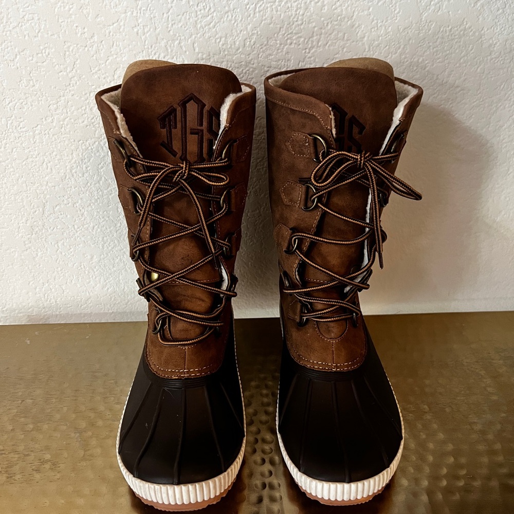 Men's Brown and Black Boots